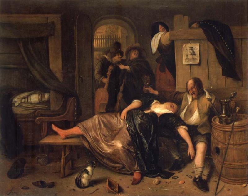 Jan Steen The Drunken couple.